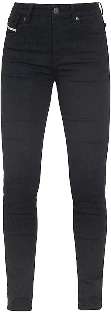 Jean moto femme John Doe Ruby noir avec fibre XTM protectrice en 28/32