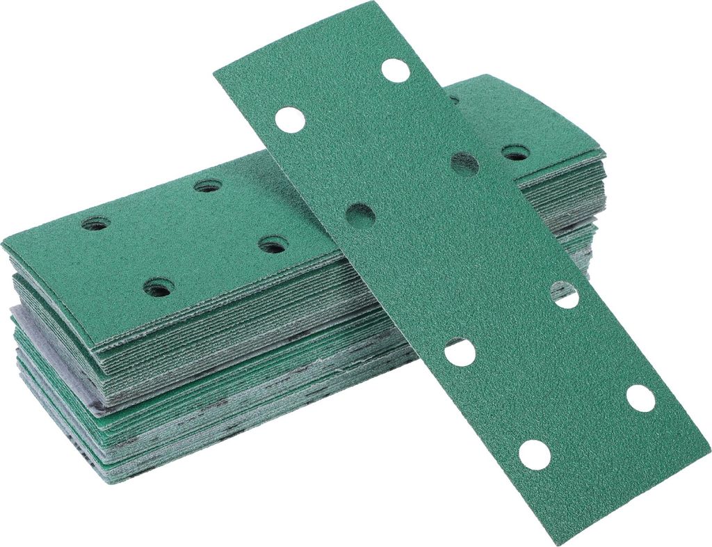 50 Stk. Schleifscheiben Nass Trocken Wasserdicht Klett-Schleifpapier für Holzbearbeitung, Automobil-Restauration 7,80"x2,76" 8 Loch 80 Körnung Gr...
