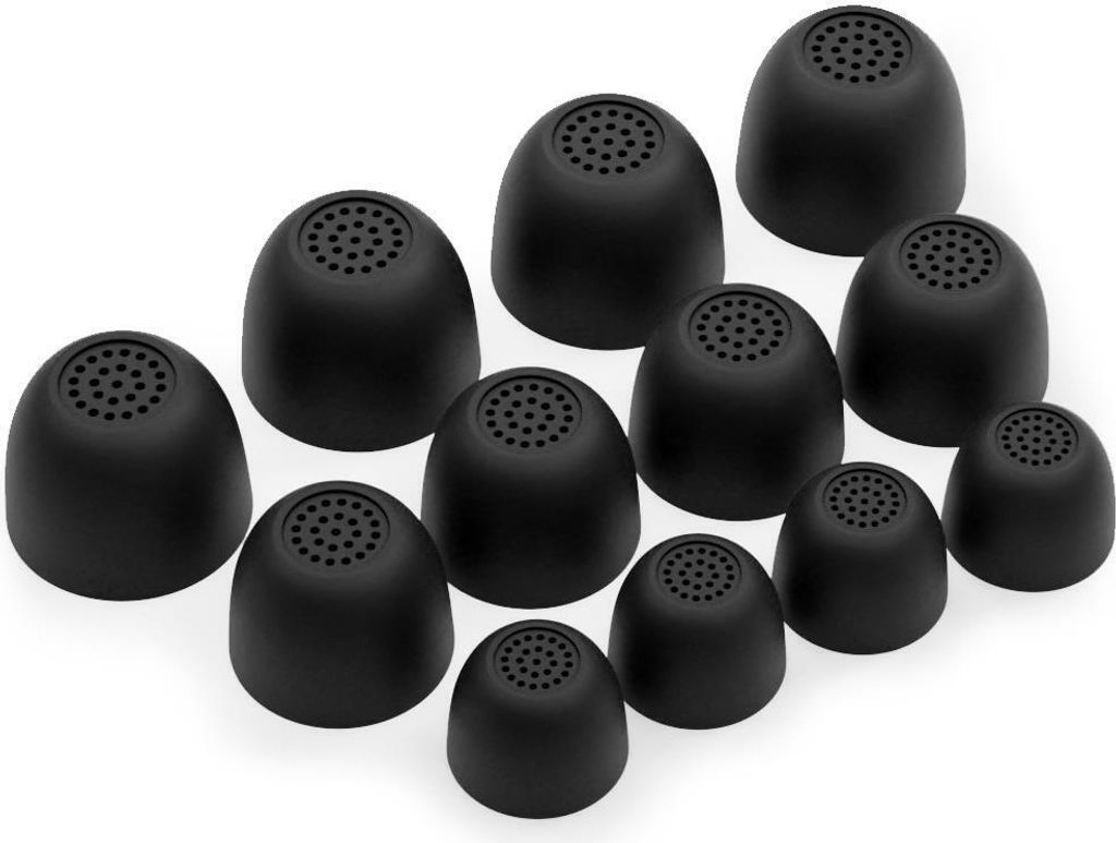 12 x Silikon Ohrstöpsel Ohrhörer Gummi Tipps Für Samsung Galaxy Buds FE Kopfhörer Ohrhörer in Schwarz