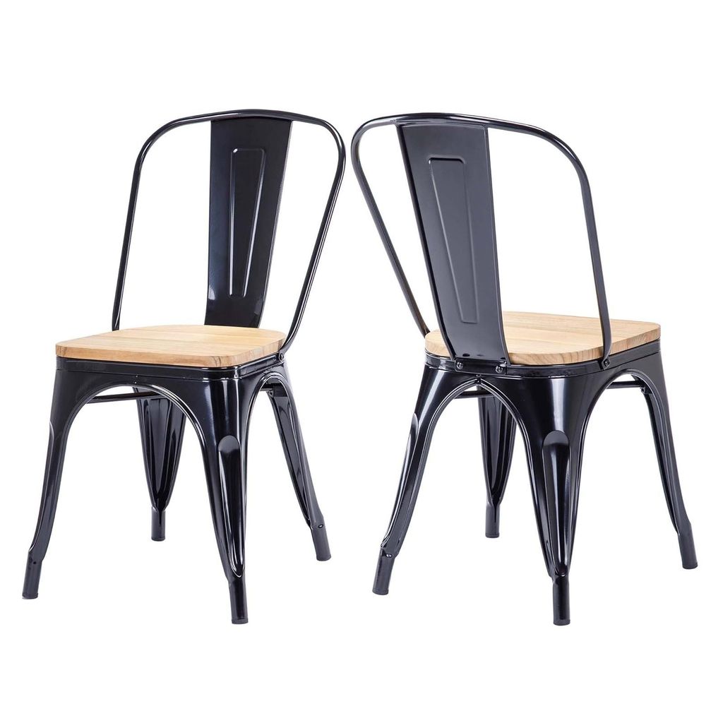 2x Küchenstuhl Stuhl Esszimmerstuhl aus METALL Sitzfläche Produktbild 