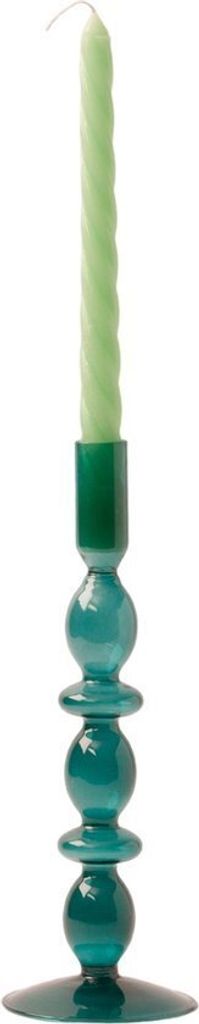 WinQ - Bunte Kerzenständer aus Glas in einer meergrünen Produktbild 2