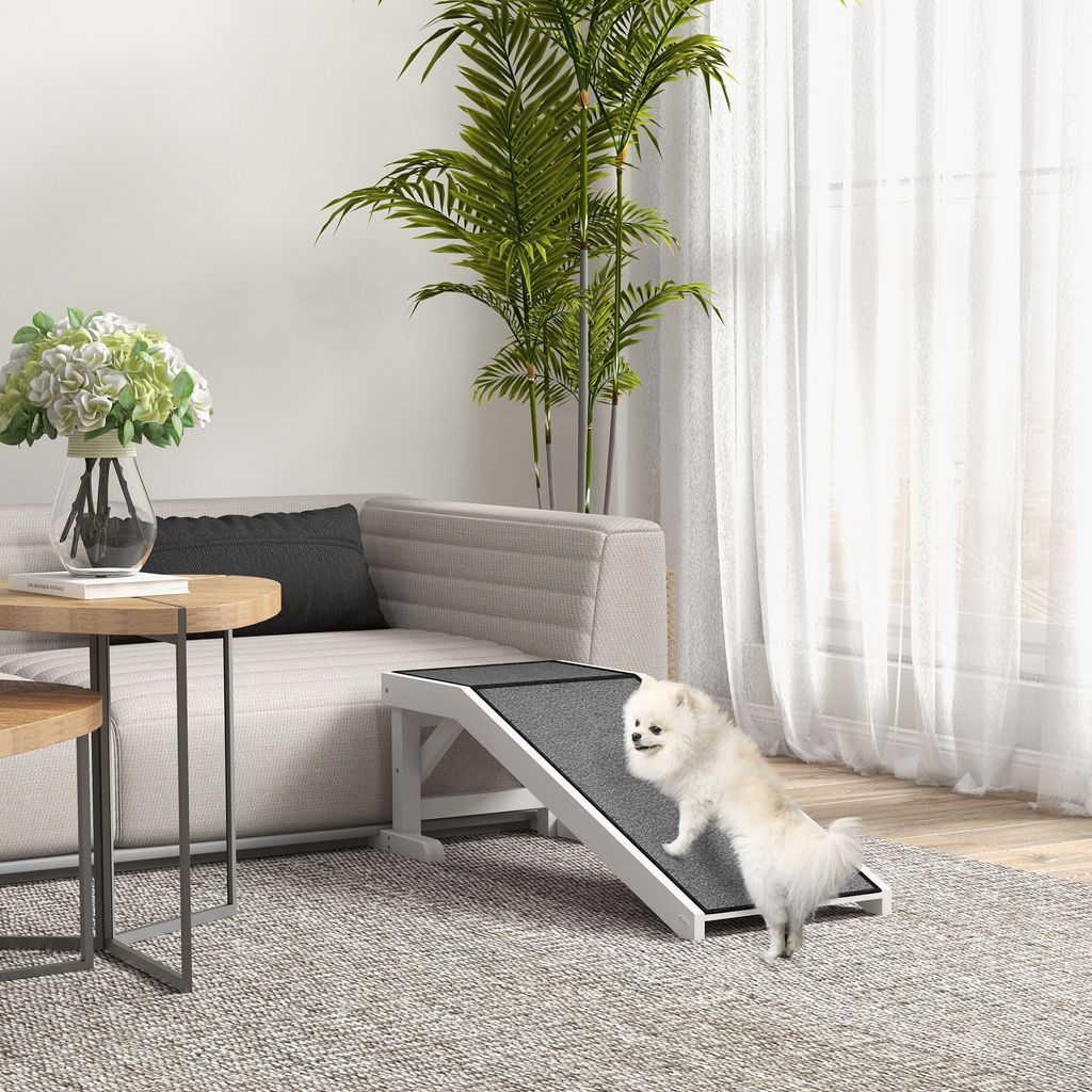 PawHut Haustierrampe mit rutschfestem Teppich Produktbild 2