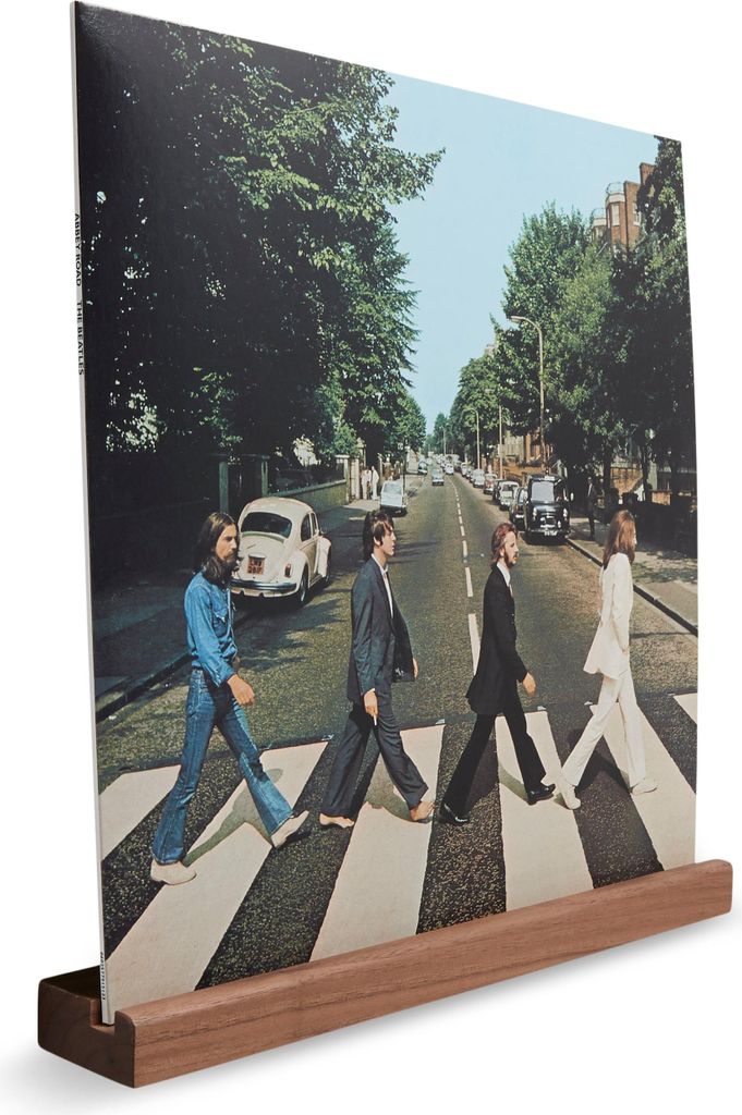 Crosley Plattenregal aus massivem Walnussholz für Vinylplatten