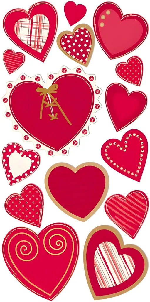 Stickers Autocollants Coeurs pour Scrapbooking et Décoration de Cartes