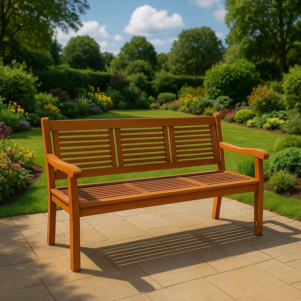 Gartenbank Akazie 150 cm 3-Sitzer Sitzbank CORUNA Produktbild 