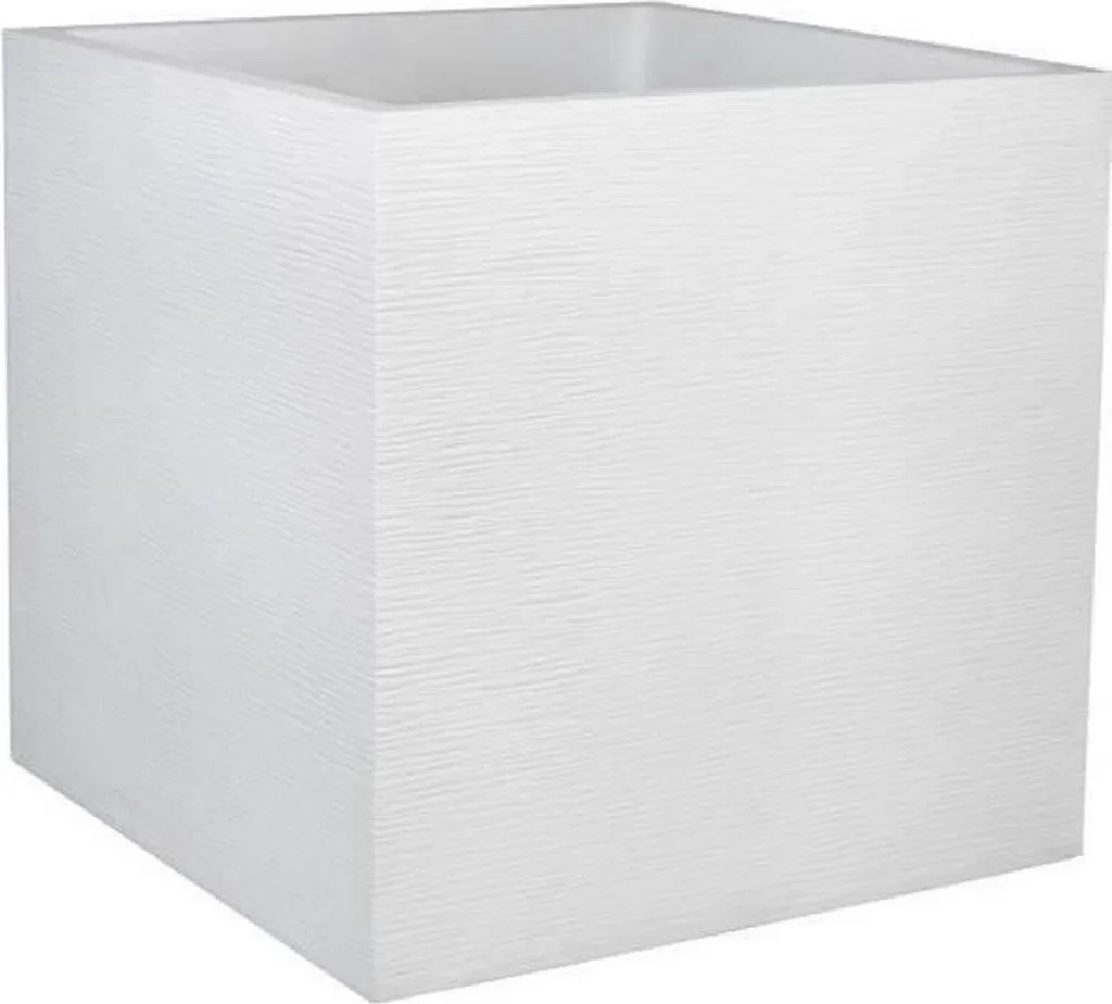 Carré de jardin EDA Graphit 57L 49,5cm Blanc Cérusé - Pot de fleurs