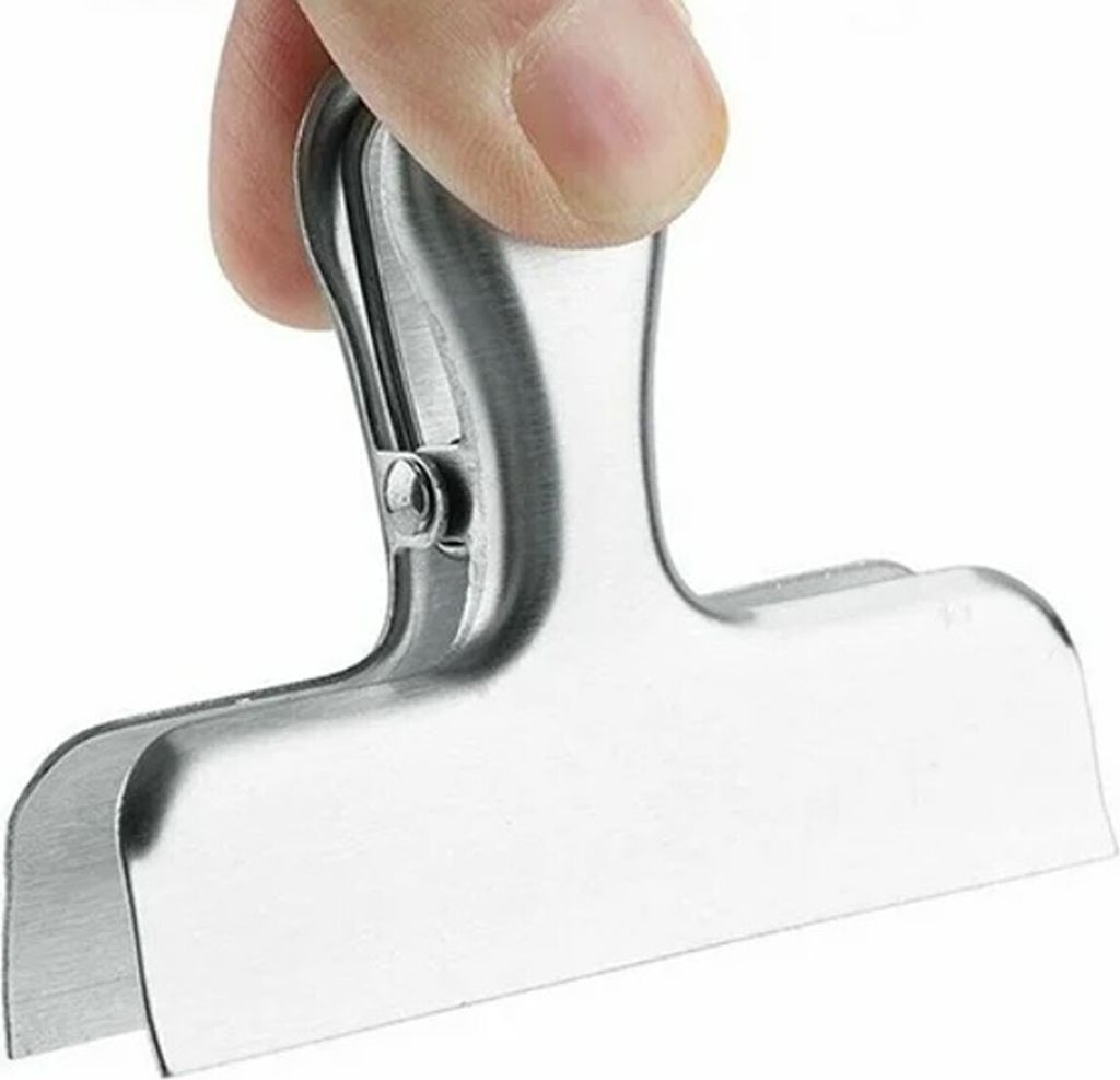 25 Stück große Verschlussclips Metall | 76mm Tüten Clips | Brief Klammern aus Edelstahl - starke Federkraft | Verschlussklammern für Lebensmitt...