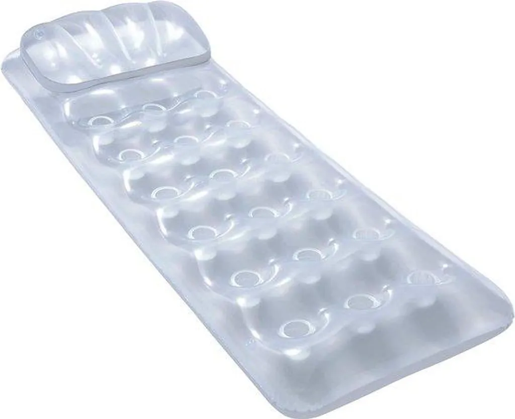 Lit gonflable 1 place 188 cm, matelas résistant finition métal