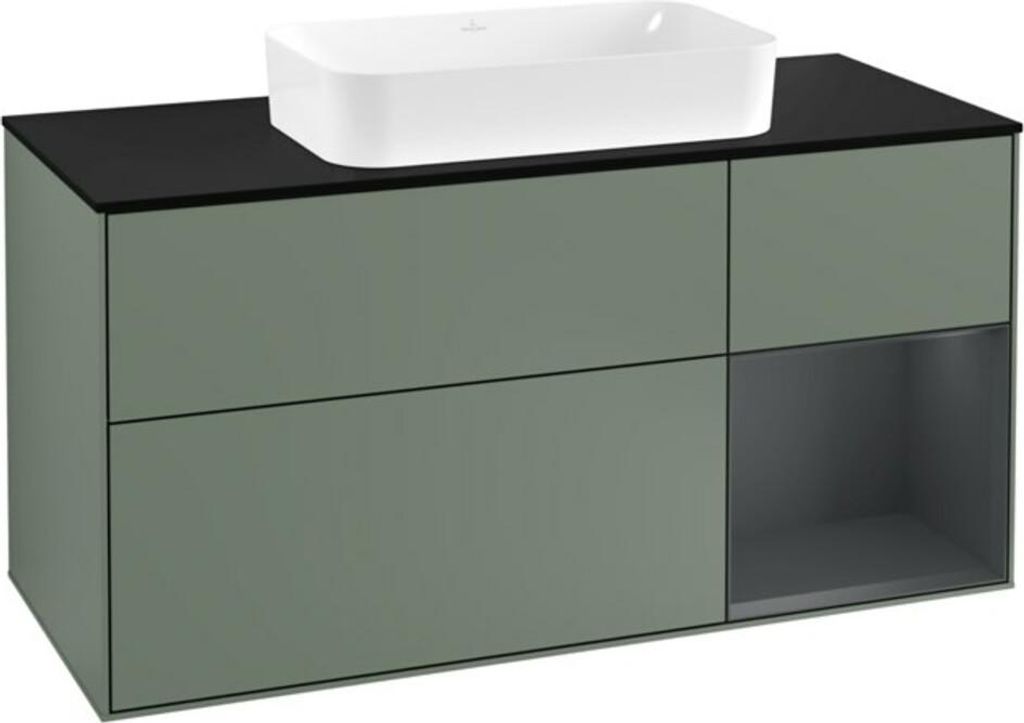 V&B Waschtischunterschrank Finion 120cm, Pl b m, Rg r md b m La, Ol m Lac