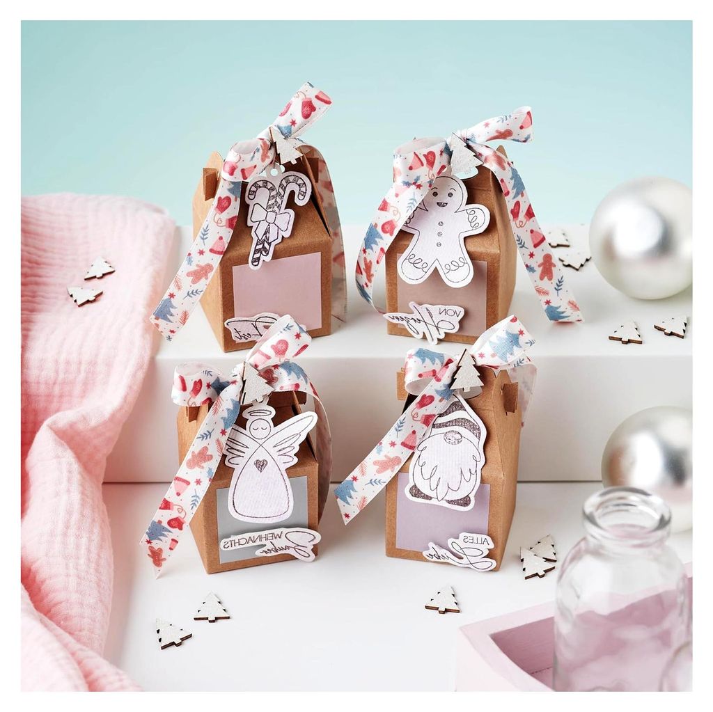 Silikonstempel Weihnachtszauber, 13 Motive Klare Stempel für DIY Bullet Journal Scrapbooking Stempelset zur Kartengestaltung