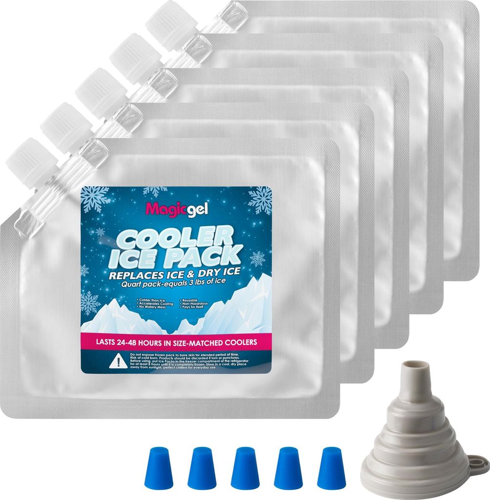 Magic Gel 5er Set Kühlakku für die Lunchbox - 5 Kühlakkus für die Kühltasche - Kühlbox Akku Set groß - Ice Pack Set - Kühlelemente für Kü...
