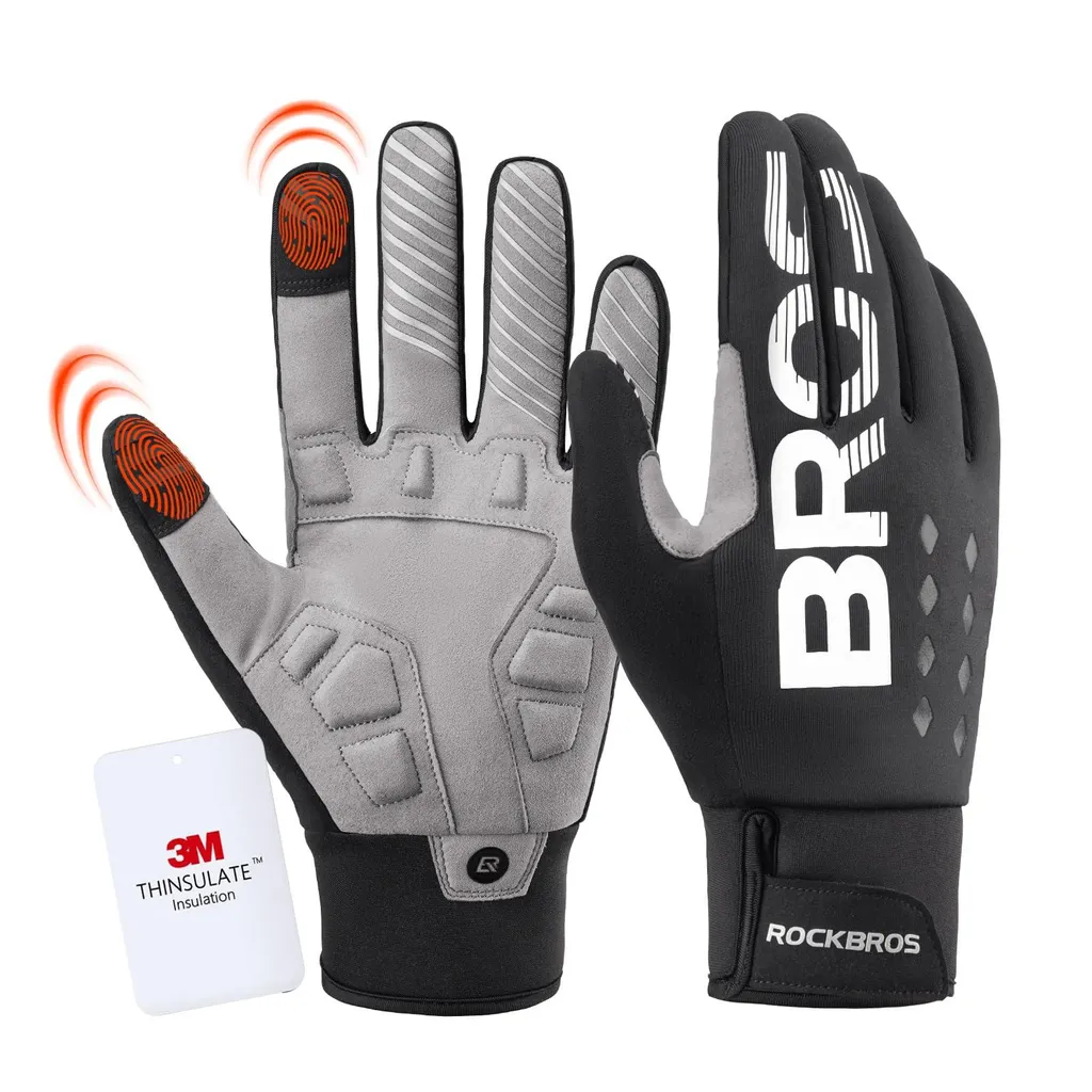 Gants de Vélo Hiver pour Cyclisme et Escalade XXL Épais et Anti-Glisse