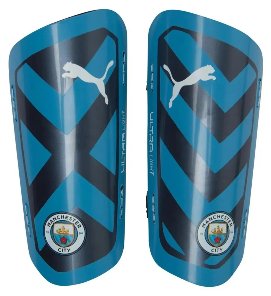 Protège-tibias Anti-Glisse Puma Man City - Protection Légère avec Strap