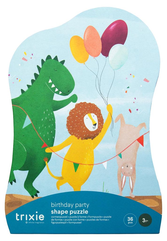 Trixie Formenpuzzle Kinderpuzzle Geburtstagsfeier 36 Teile Spielzeug