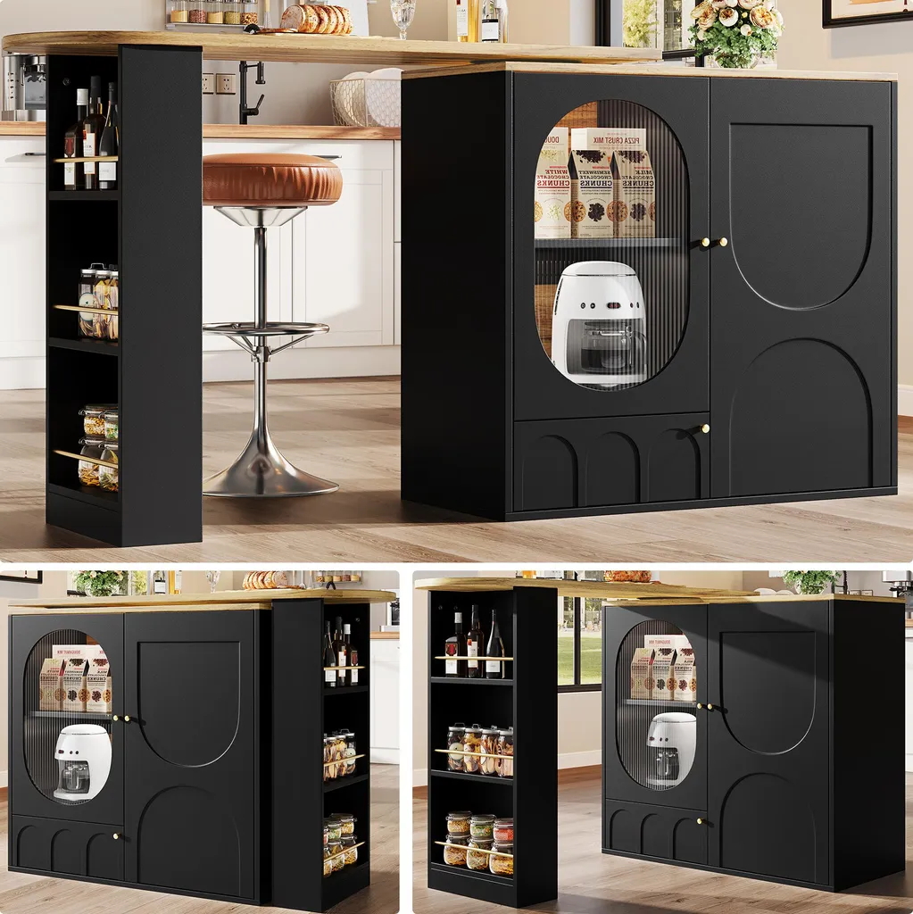 Table de cuisine avec rangement ajustable pour optimiser l'espace - 4
