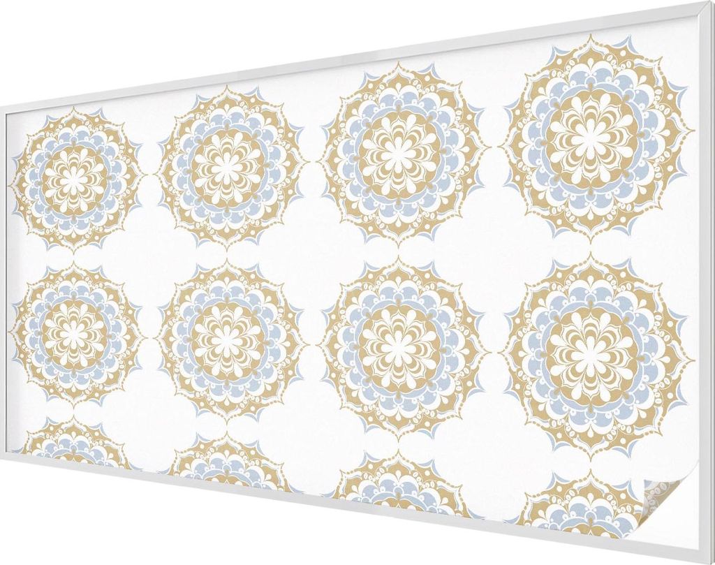Buntglas Fensterfolie – 116x200 cm – Stained-Glass Design – blickdichte dekorative Sichtschutzfolie – selbstklebend, UV-Schutz – Boho-Man...