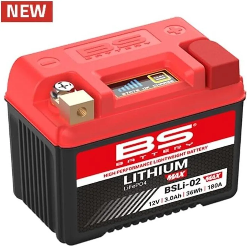 BS-BATTERY BSLI-02 Batteria Litio LiFePO4 12.8V 140CCA Moto e Scooter