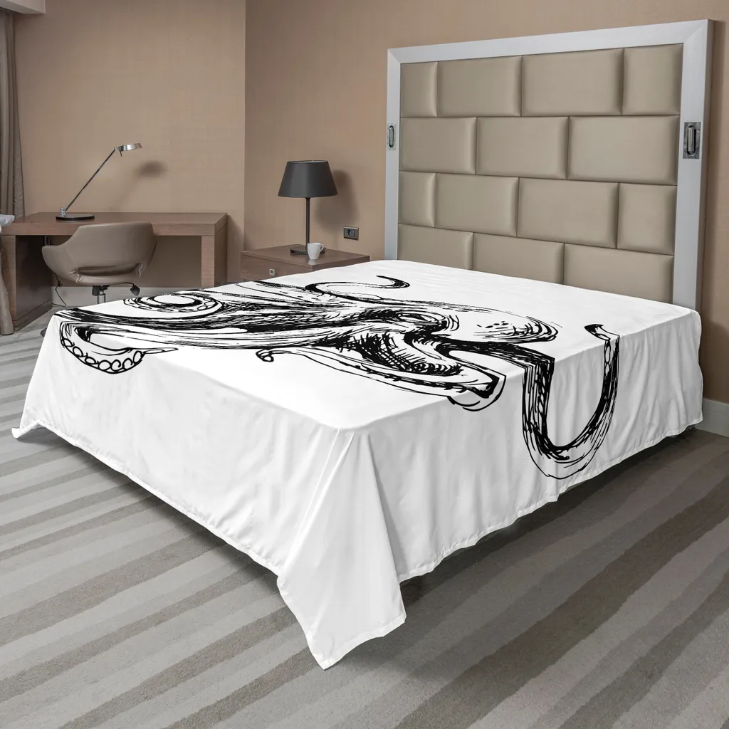 Lenzuolo ABAKUHAUS Polipo Nero 275x260 cm | Design Nautico Moderno