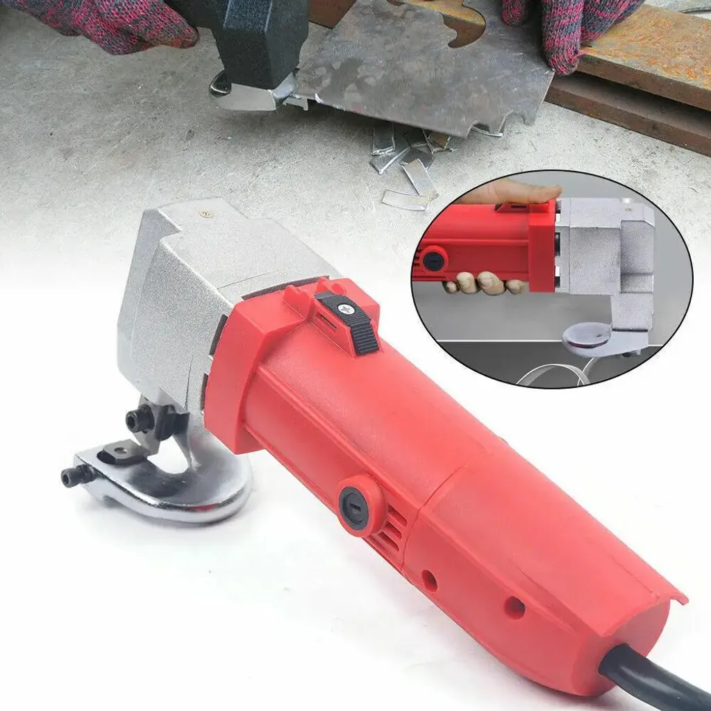 Cisaille à tôle électrique 220V - Grignoteuse moteur sans balais rouge