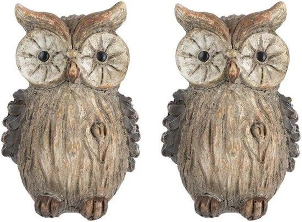 Figurines chouettes 9 cm lot de 2 pour combler vos espaces déco vides