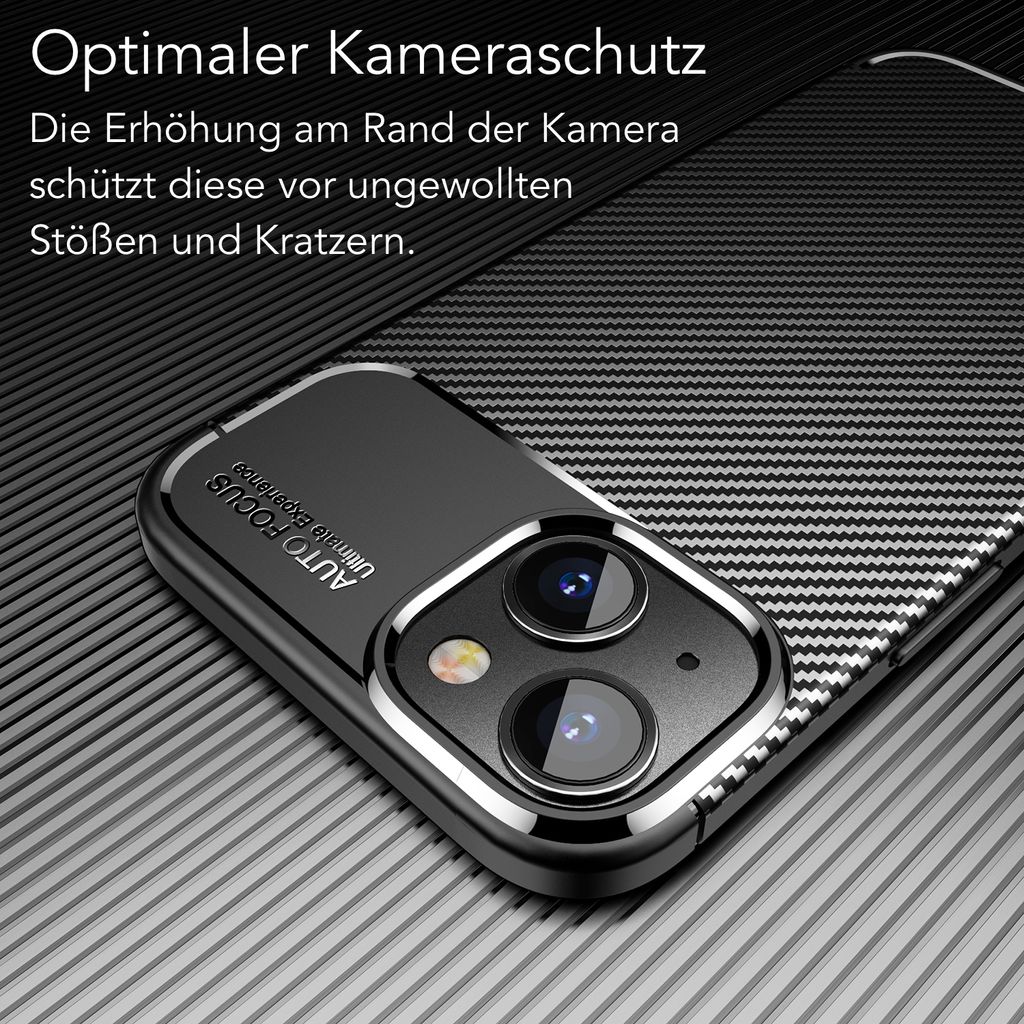 AVANA iPhone 15 Hülle Silikon Schutzhülle Slim Case Schwarz Produktbild 3