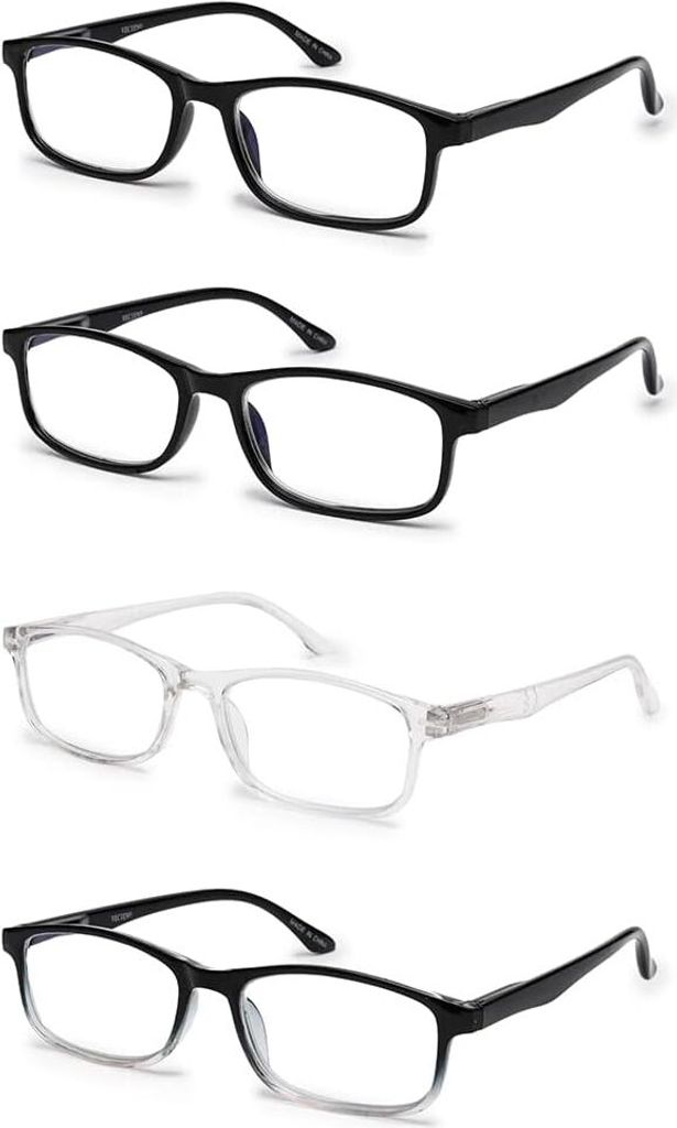 Blaulichtfilter Lesebrille 4 Stück Zoom 2x Produktbild 