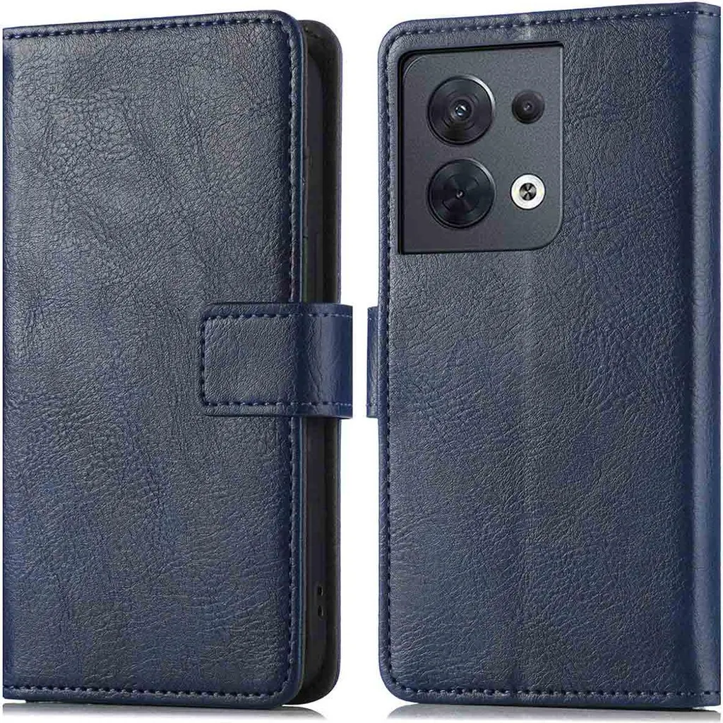 iMoshion Cover Libro Oppo Reno 8 5G Blu Scuro | Sicurezza Quotidiana