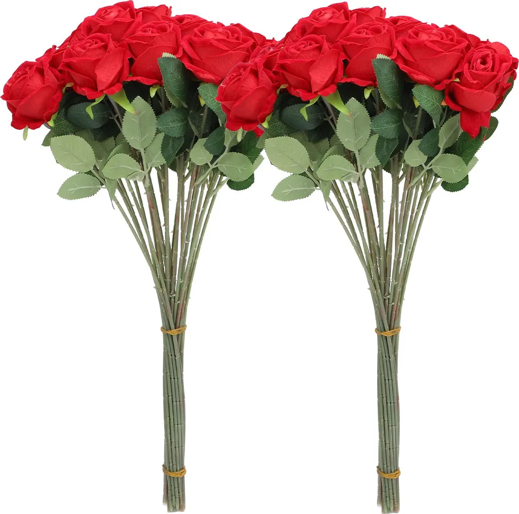 Fleurs Artificielles : Lot de 50 Roses Réalistes pour Décoration DIY