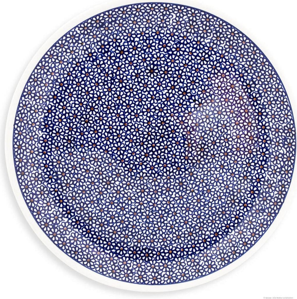 Original Bunzlauer Keramik Servierteller flach Ø 33 cm im Design 120