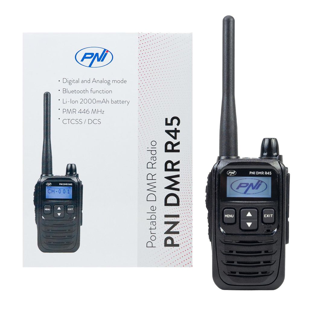 Trasmettitore radio portatile PNI DMR R45, digitale e Immagine del prodotto 