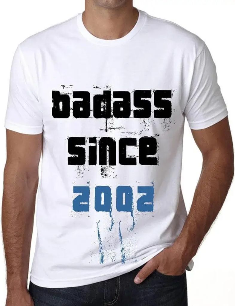 Herren Grafik T-Shirt Knallhart seit 2002 – Badass Since 2002 – Geschenk 22. Geburtstag Jahrestag 22 Jahre Jubiläum 22 Jährige Mann Jahrgang ...