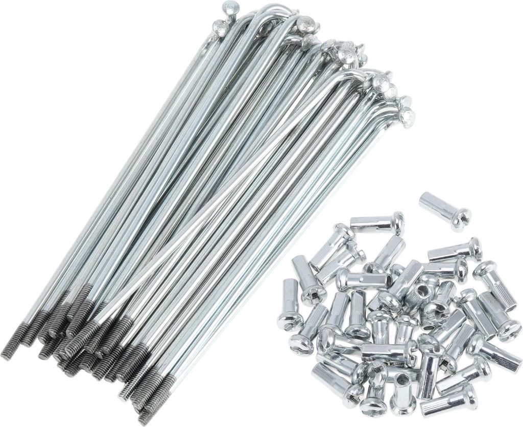 36 Set 13G Fahrradspeichen 89mm Fahrradrad Speichen Verzinkter Kohlenstoffstahl Silberton