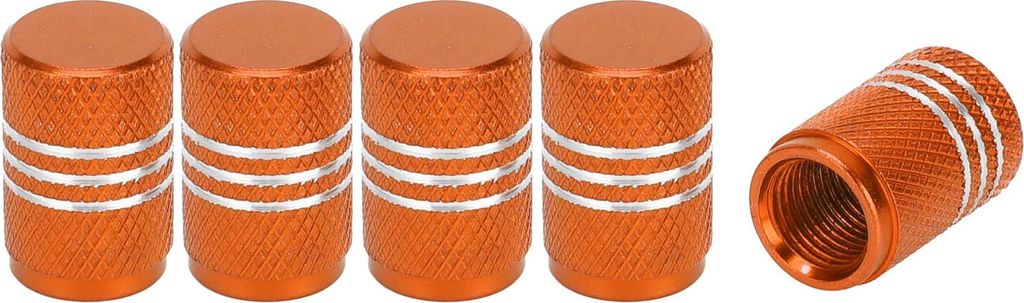 Reifenventilkappen 16MM Autoreifenventilkappe Kupfer Orange für Auto Fahrrad Motorrad LKW Anti-Crash-Reifenventilabdeckung Ventilkappe Reifenventi...
