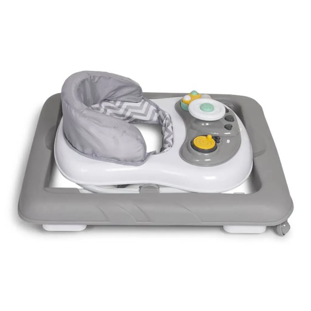 Trotteur Pluto Gris Little World : Aide à la marche stable pour bébé