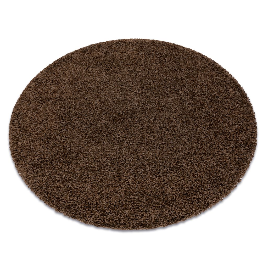 Dywan SOFFI koło shaggy 5cm  brązowy koło 100 cm Zdjęcie produktu 