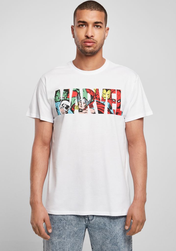 MC591 - Marvel Logo Character Tee white XS
