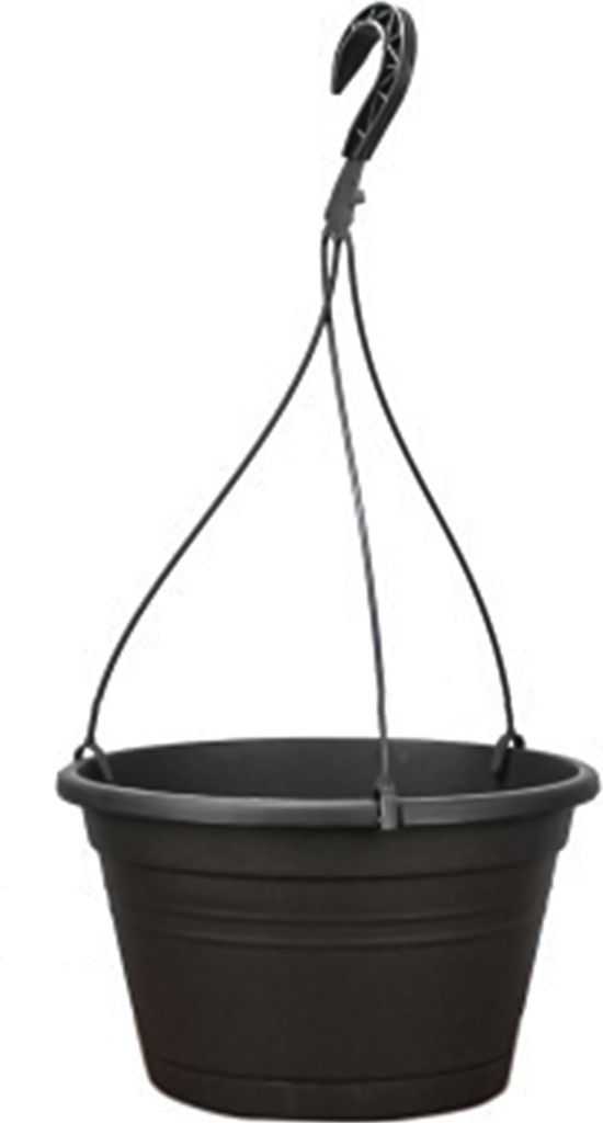 Pflanzentopf Herbst resistant umweltfreundlich harzes Hängeblütenblüte für den Outdoor-Dunkelgrau