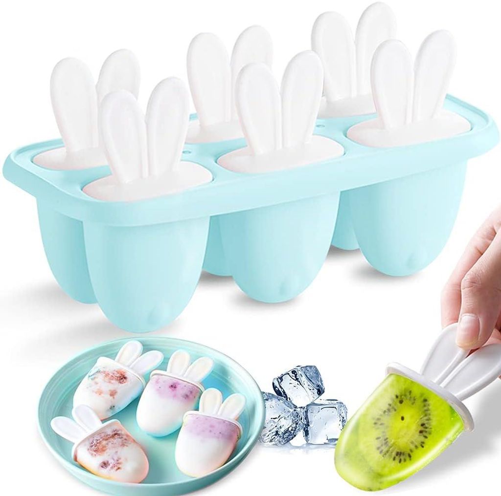 Moule à Glace, Moulle Esquimaux, Mini Moule a Glace, Glaces à L'eau, Ice Pop Mold Popsicle Sorbet DIY Wiederverwendbar, Moulle Magnum für DIY So...
