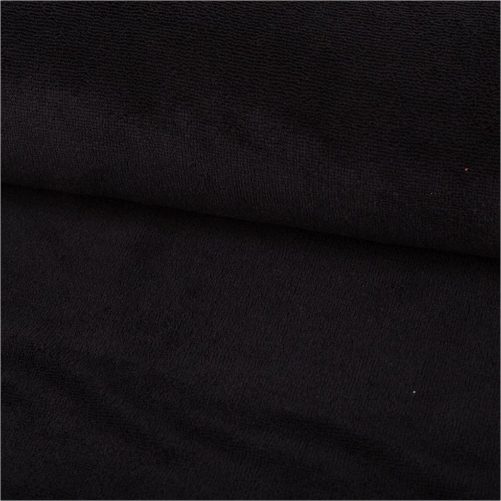 Bambusstoff Meterware Fleece dunkelblau aus & Baumwolle 1,45m