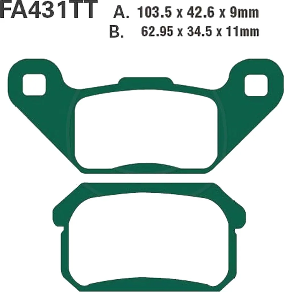 Freins arrière Adly ATV 300 U 2004-2009 : plaquettes Pamoto haute performance