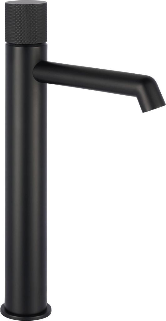 Ben Engraved Cross erhöhte Waschtischarmatur Matt Schwarz