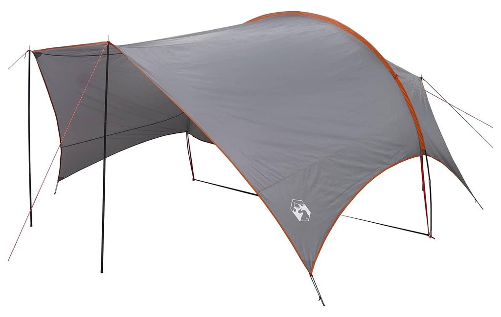 vidaXL Camping Tarp Wasserfest Grau und Orange 550 x 400 x 230 cm