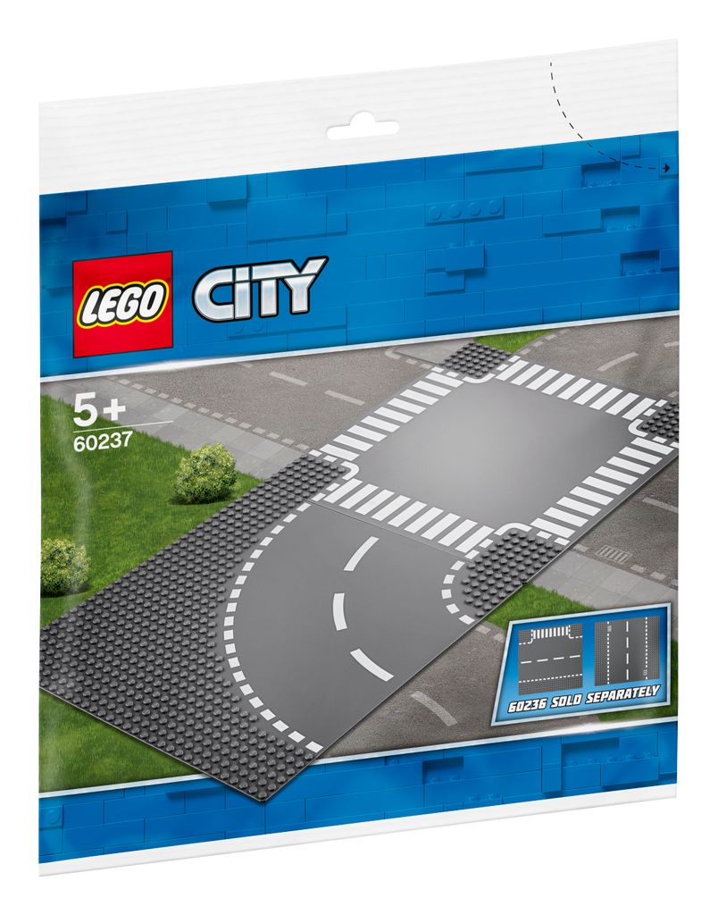 kompatibel zu LEGO 60236, 60237 4x Straßenplatten Straße Stadt Grundplatten 