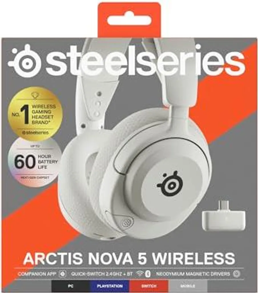SteelSeries Arctis Nova 5P Wireless Casque Gaming USB-C Bluetooth Blanc - 16