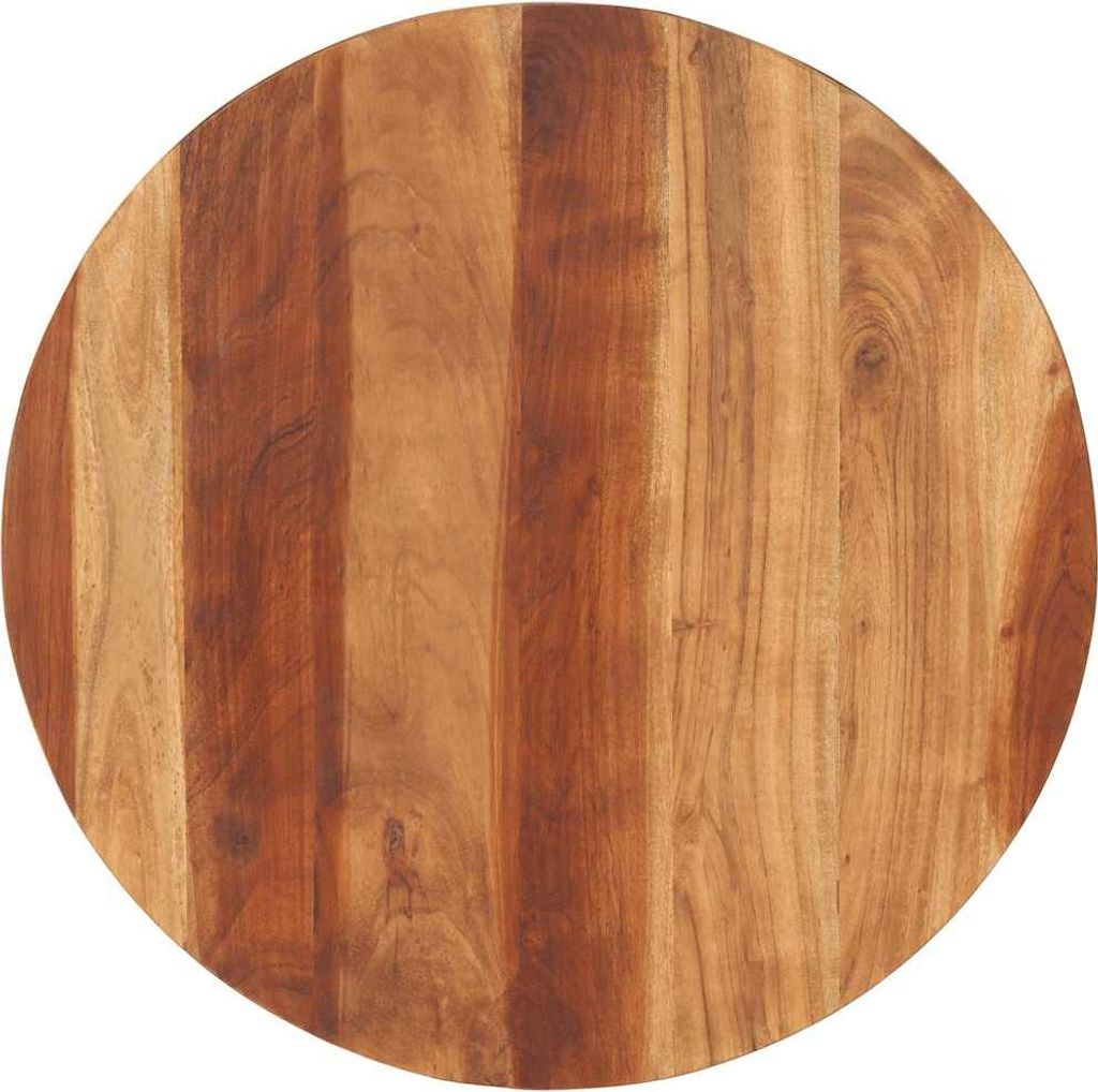 vidaXL Tischplatte Massivholz Akazie Rund 15-16 mm 70 cm