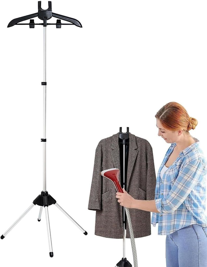 Dampfgarer-Ständer – Kleiderbügel zum Dämpfen von Kleidung, Dampfgarer-Ständer für Kleidung, zusammenklappbarer Teleskop-Dampfgarer-Halter(S...