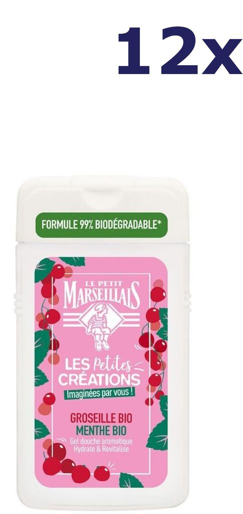 12x Le Petit Marseillais Gel douche - 250ml - Menthe BIO
