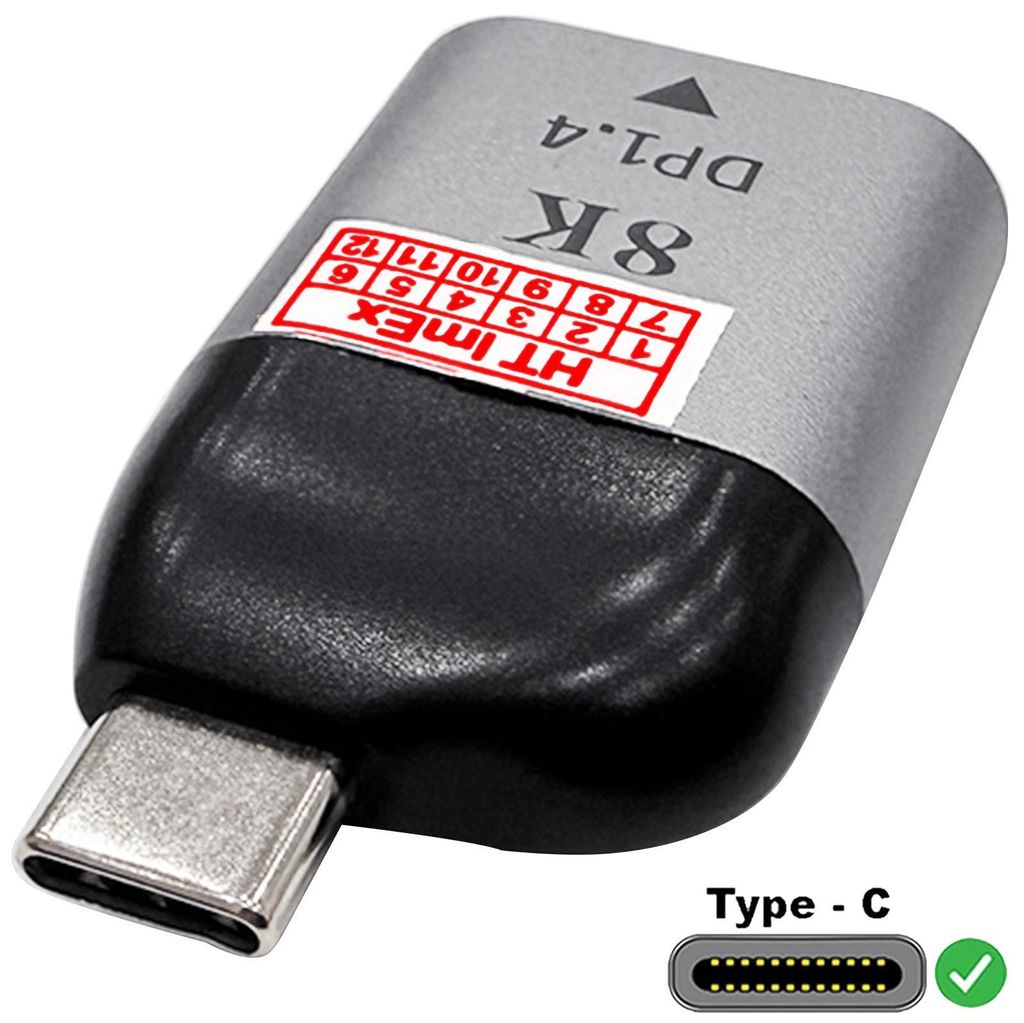 USB-C auf DisplayPort 1.4 Adapter 8K@60Hz DP Konverter für PC Monitor TV MacBook
