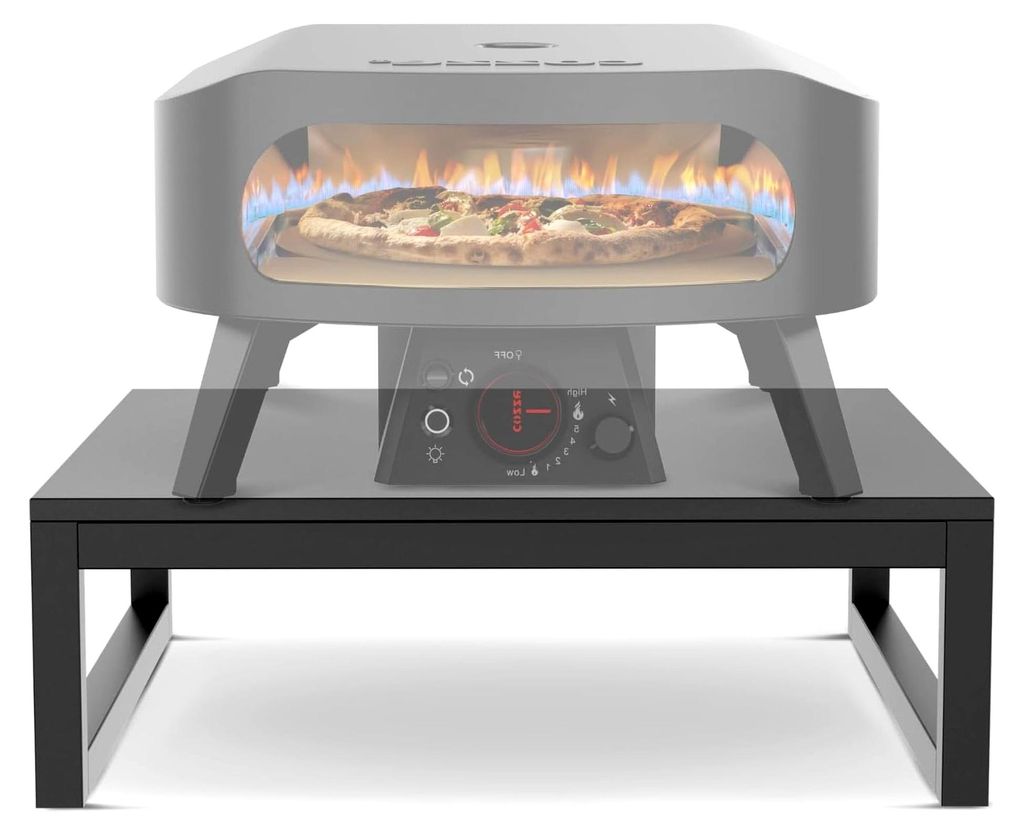 Erhöhung für Pizzaofen – Stabiler Pizzatisch-Aufsatz für die Outdoorküche – Ergonomischer Stand aus pulverbeschichtetem Stahl – Belastbar...