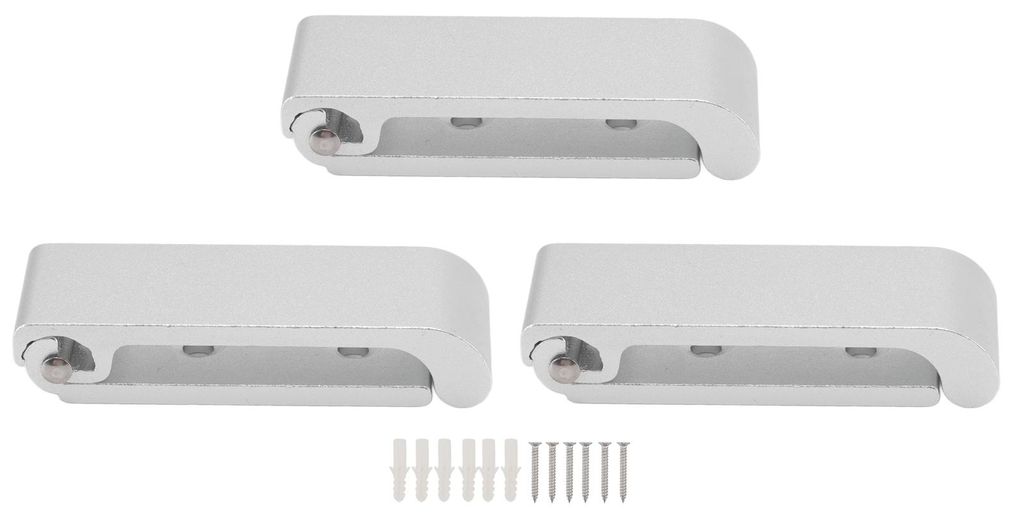3-teilige faltbare Kleiderhaken aus Aluminiumlegierung, faltbarer Wandhaken für Büro, Schlafzimmer, Wohnzimmer, Esszimmer, Küche, Badezimmer